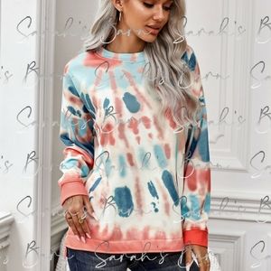 New without tags, orange tie dye sweatshirt